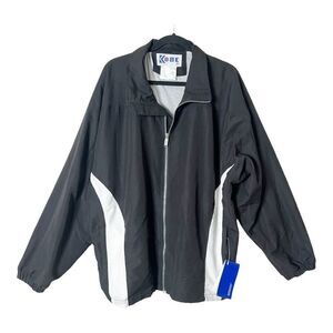 Kobe Men's Full Zip Black/White Sportswear‎ Warm Up Jacket Size Extra Large